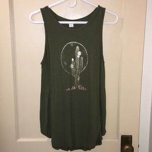 Olive green tank top